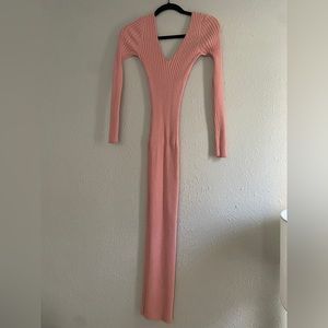 Pink HERA off the shoulder midi dress
